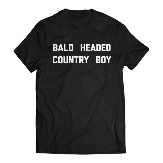 Bald Headed Country Boy T-Shirt - Black